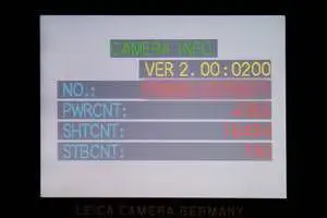 Leica shutter count