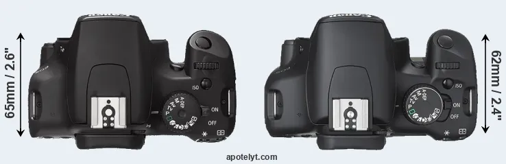Compare 1000D versus 450D top