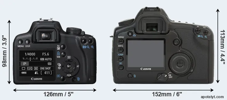 Comparison 1000D or 5D rear