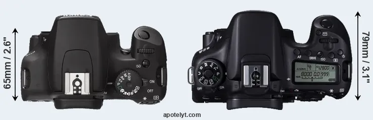 Compare 1000D versus 70D top
