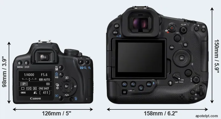 Comparison 1000D or R1 rear