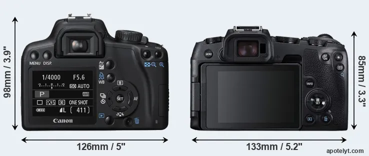 Comparison 1000D or RP rear