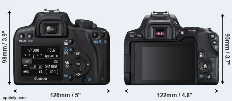 Comparison 1000D or SL3 rear