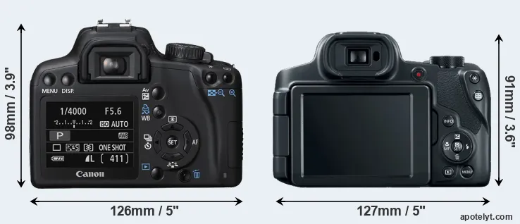 Comparison 1000D or SX70 rear