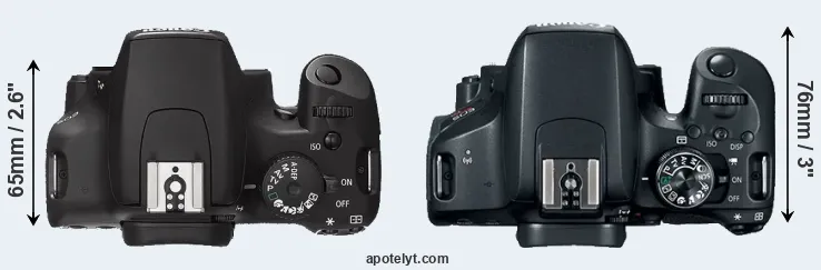 Compare 1000D versus T7i top