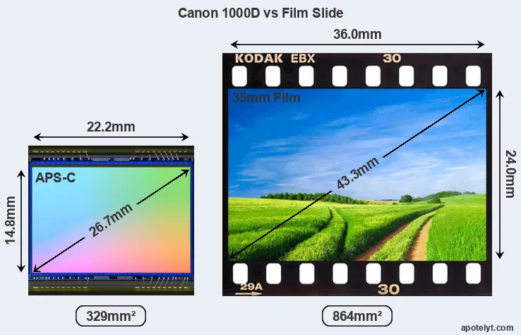 Canon 1000D and Credit Card sensor measures