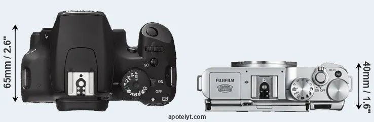 Compare 1000D versus X-A2 top