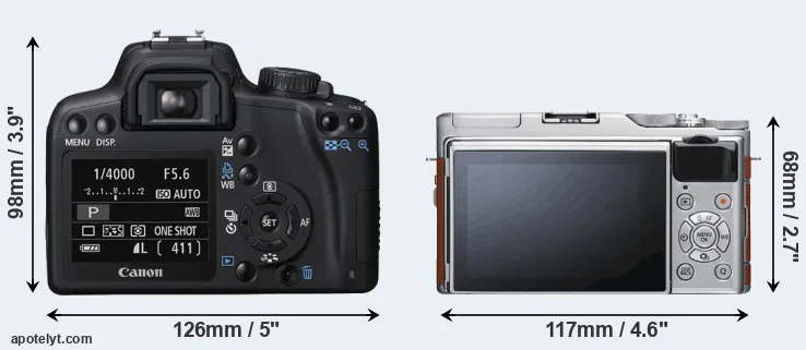 Comparison 1000D or X-A5 rear