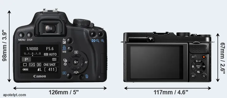 Comparison 1000D or X-M1 rear