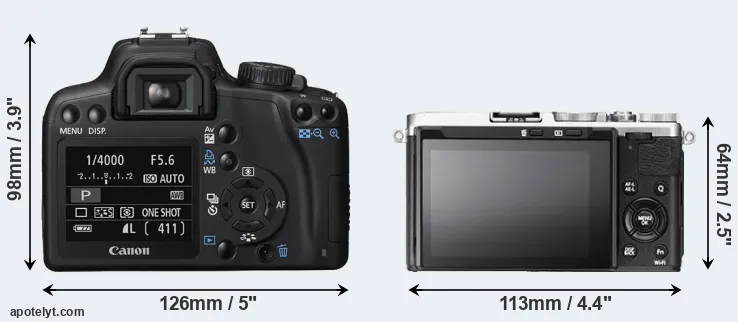 Comparison 1000D or X70 rear