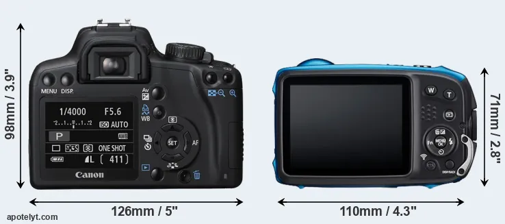 Comparison 1000D or XP140 rear