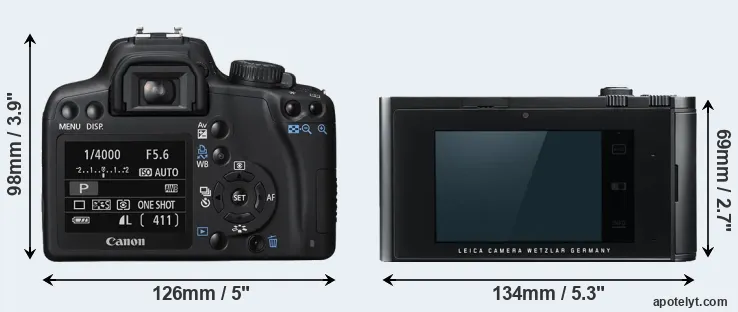 Comparison 1000D or T Typ 701 rear