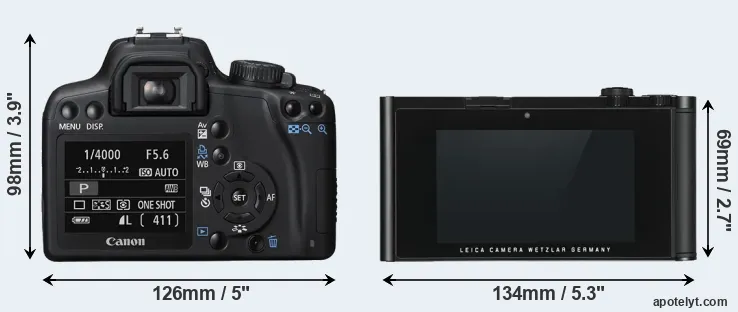Comparison 1000D or TL rear