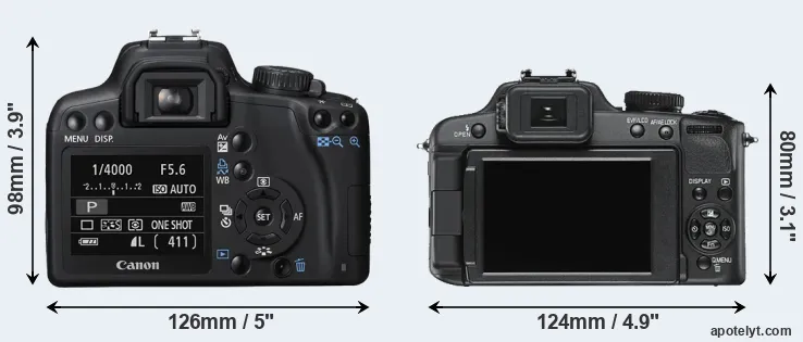Comparison 1000D or V-LUX 2 rear