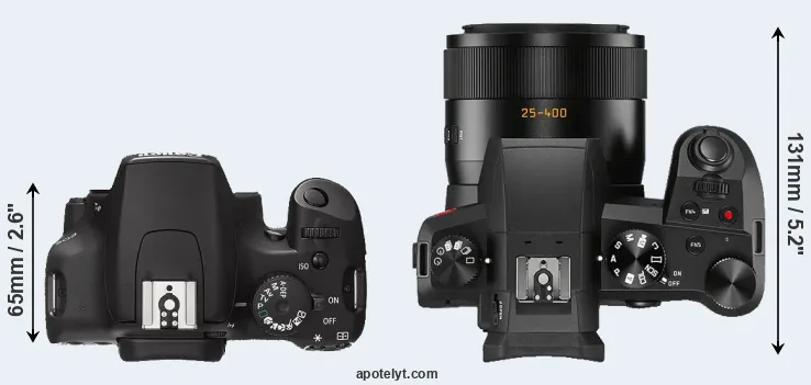 Compare 1000D versus V-LUX 5 top