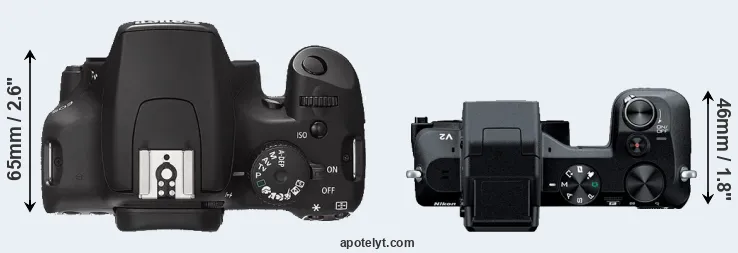 Compare 1000D versus V2 top