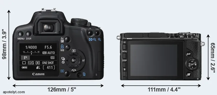 Comparison 1000D or V3 rear
