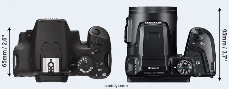 Compare 1000D versus B500 top