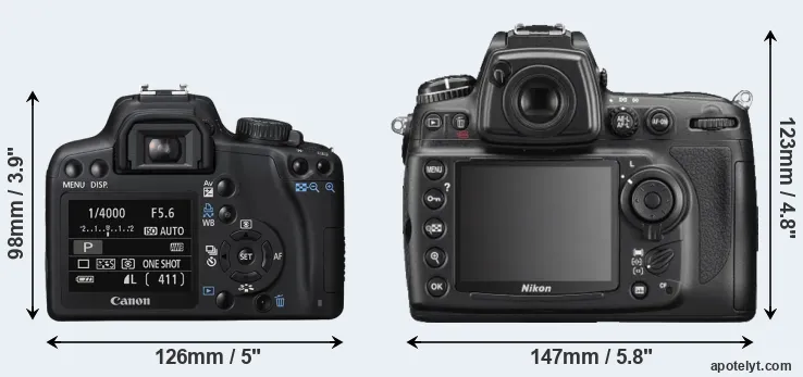 Comparison 1000D or D700 rear