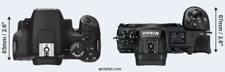 Compare 1000D versus Z6 top