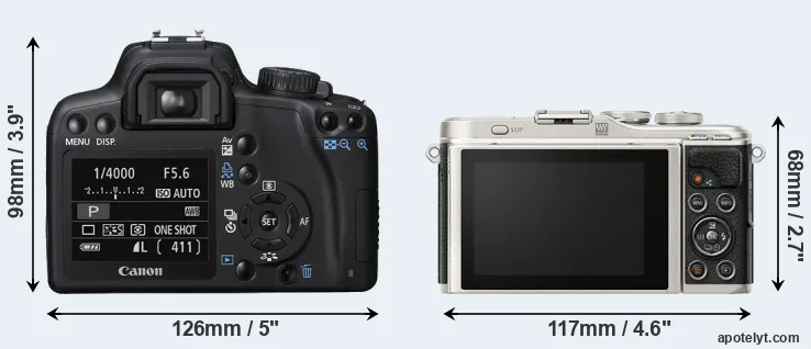 Comparison 1000D or E-PL9 rear