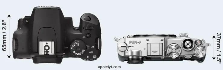 Compare 1000D versus PEN-F top