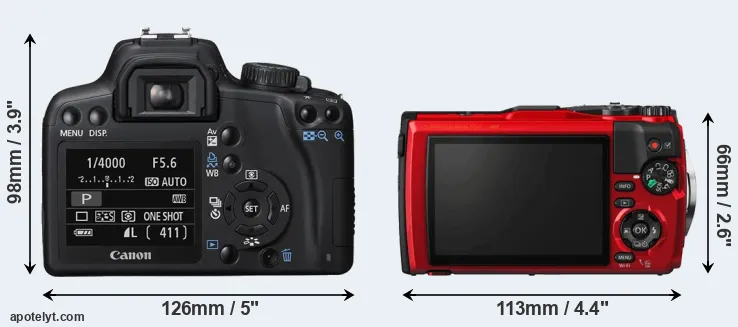 Comparison 1000D or TG-5 rear