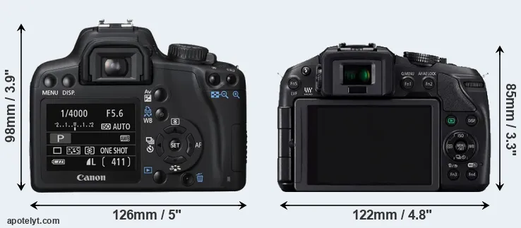 Comparison 1000D or G6 rear