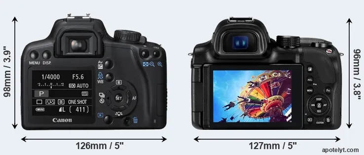 Comparison 1000D or NX30 rear