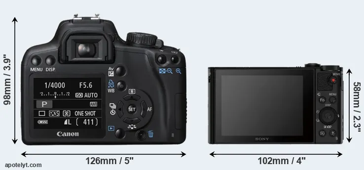 Comparison 1000D or HX80 rear