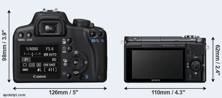 Comparison 1000D or NEX-3N rear