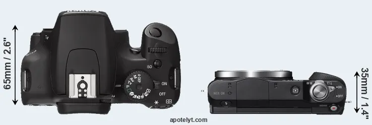 Compare 1000D versus NEX-3N top