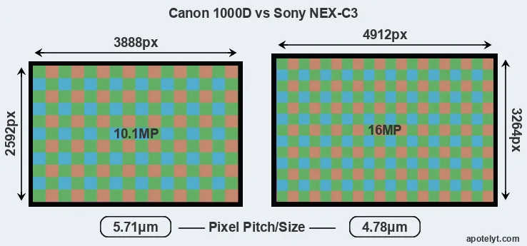 1000D versus NEX-C3 MP