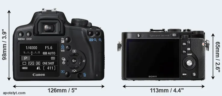Comparison 1000D or RX1R rear