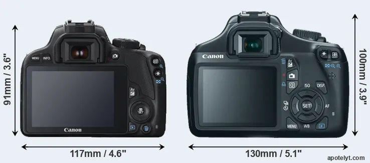 Comparison 100D or 1100D rear