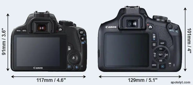 Comparison 100D or 2000D rear
