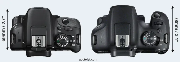 Compare 100D versus 2000D top