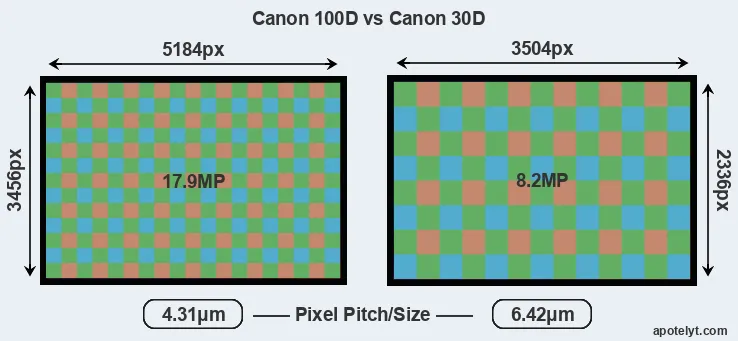 100D versus 30D MP