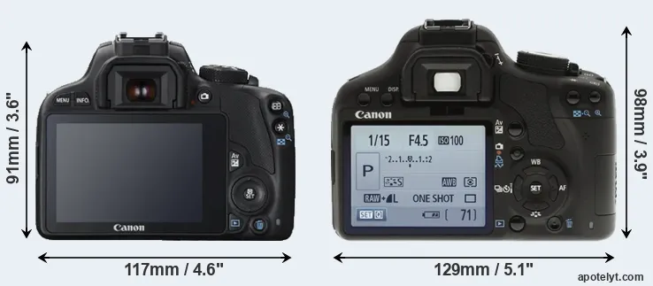 Comparison 100D or 500D rear