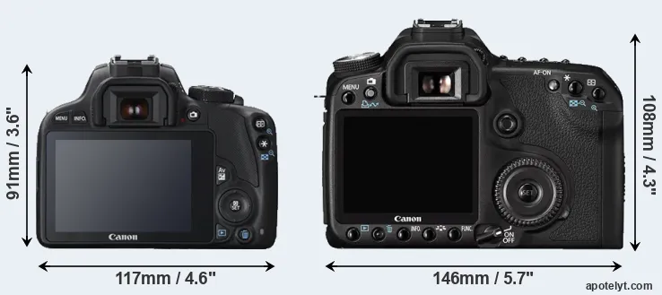 Comparison 100D or 50D rear