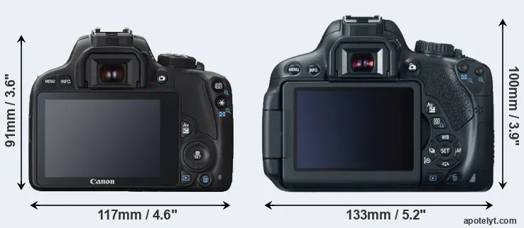 Comparison 100D or 650D rear