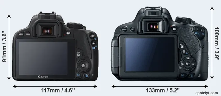 Comparison 100D or 700D rear