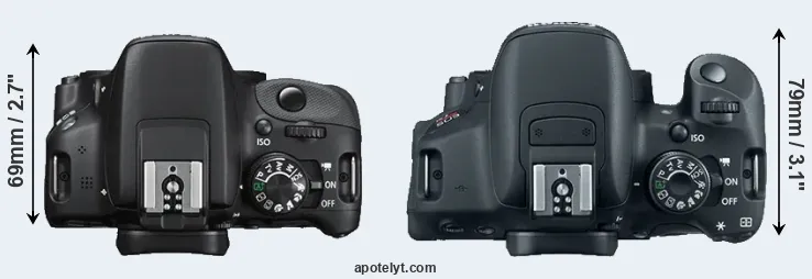 Compare 100D versus 700D top