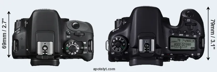 Compare 100D versus 70D top