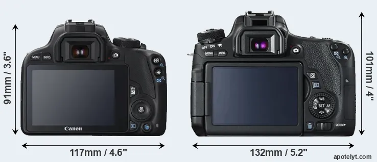 Comparison 100D or 760D rear