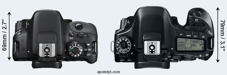Compare 100D versus 80D top