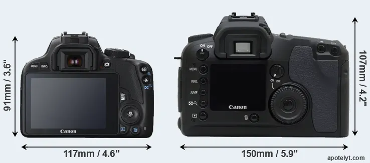 Comparison 100D or D30 rear