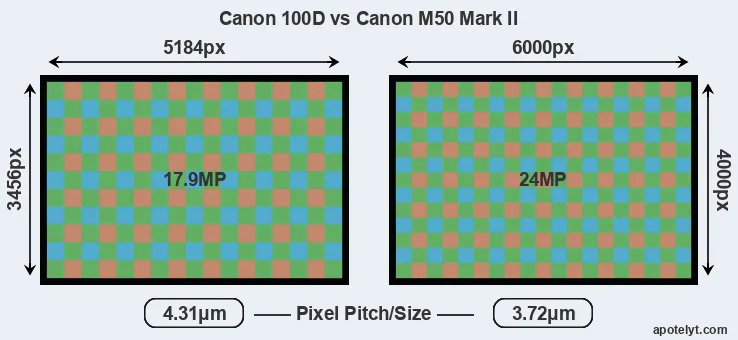 100D versus M50 Mark II MP