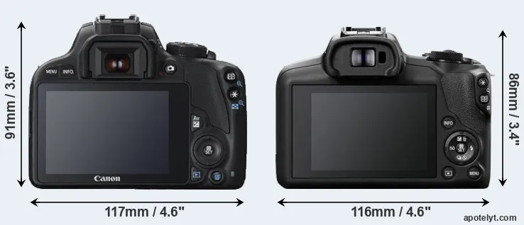Comparison 100D or R100 rear
