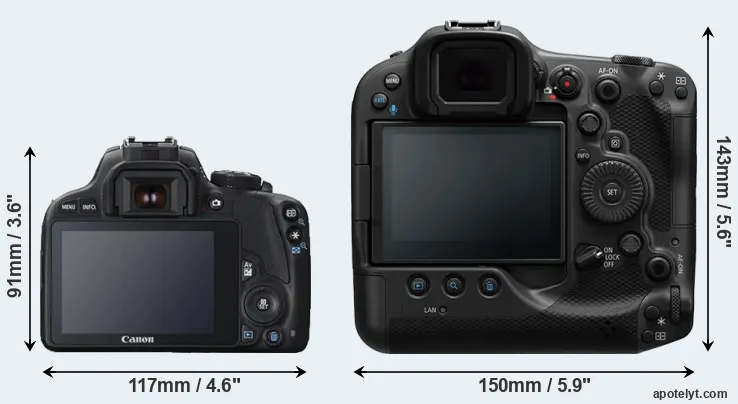 Comparison 100D or R3 rear
